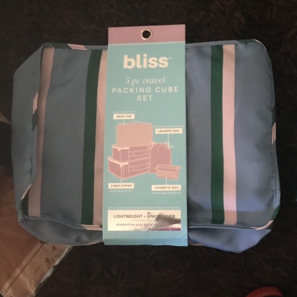 5 pc Bliss packing cube set - lightweight & stylish - Travel